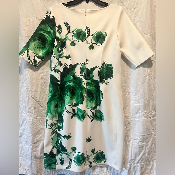 Rickie Freeman Terri Jon - Green Floral Dress Sz10 - Picture 7 of 12